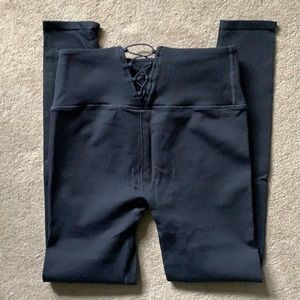 No Name Black Ribbed Athletic Pants S